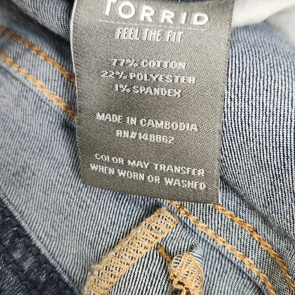 Torrid Luxe Slim Boot Dark Wash Stretch Denim Jeans. 24 Tall - Picture 11 of 12